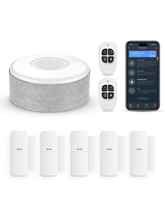 Other - DIY Wireless WiFi Door Alarm System - 8-Piece Security Kit with Door Sensors